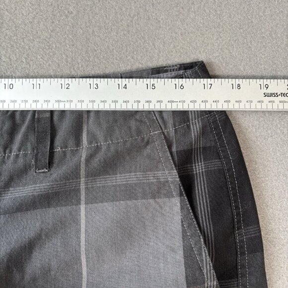 Fox Shorts Mens 33 Chino Gray Black Plaid Motocross MX Dirtbike Racing Bermuda - Picture 3 of 13